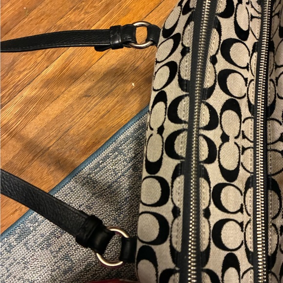 Coach Black and Tan Signature Tote - Picture 10 of 10